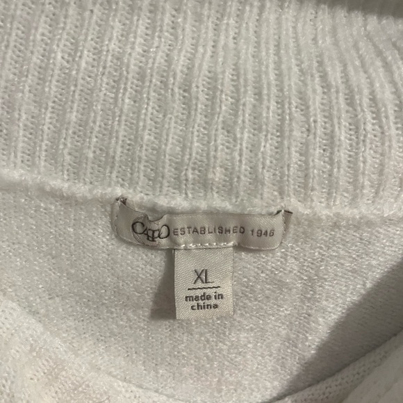 Cato white off the should sweater size XL bridal NWOT casual - Picture 4 of 5
